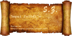 Sepsi Zoltán névjegykártya