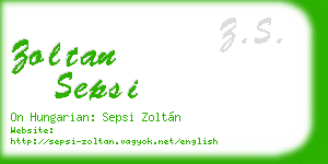 zoltan sepsi business card