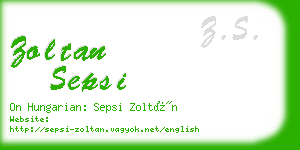 zoltan sepsi business card